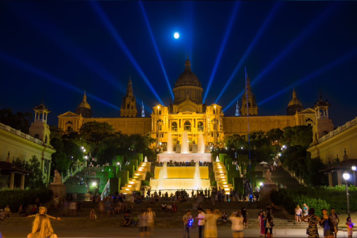 Imatge del Mnac durant la Nit dels usMeus de 2026 a Barcelona