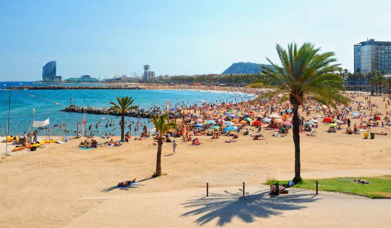 Imatge d'una platja de Barcelona