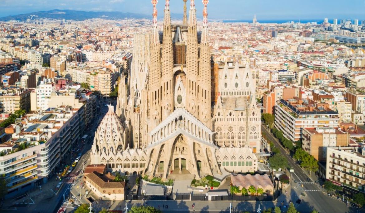 Panoràmica aèria de la Sagrada Família