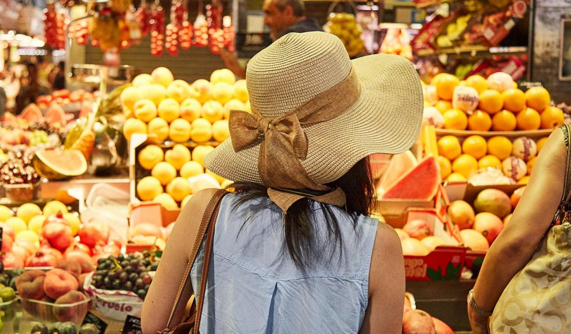 Interior del Mercat de La Boqueria