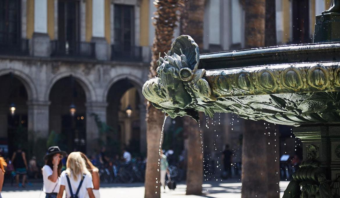 La fuente de la plaza Reial