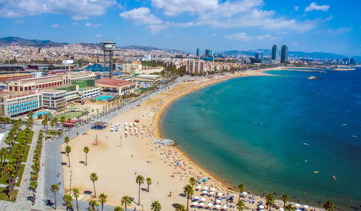 Image of the Barcelona coastline