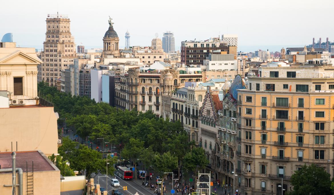 View of Passeig de Gràcia, the place where everyone would love to stay.