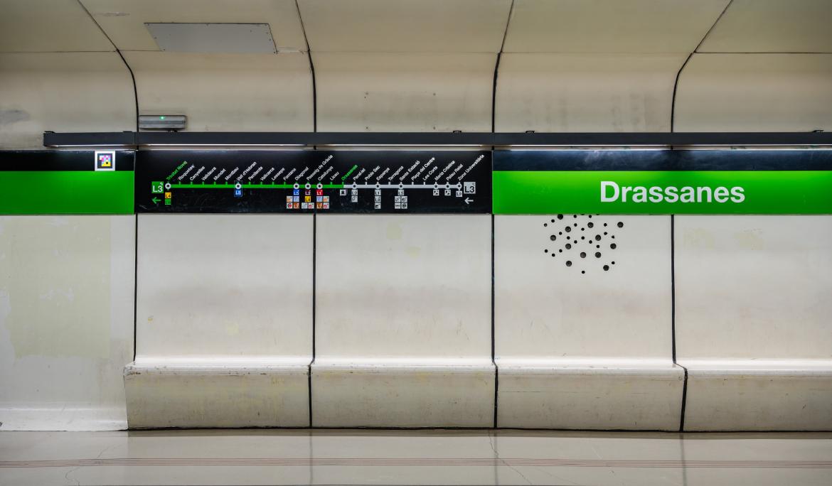 Imagen del anden de Drassanes