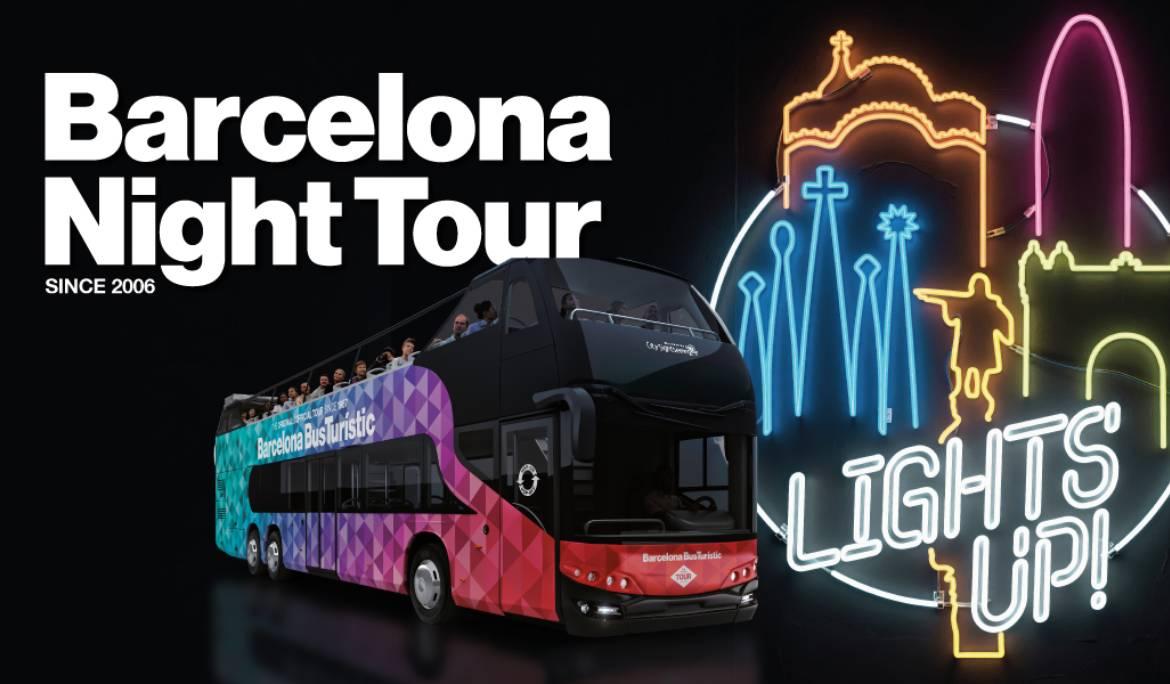 Imatge promocional del Barcelona Night Tour Bus