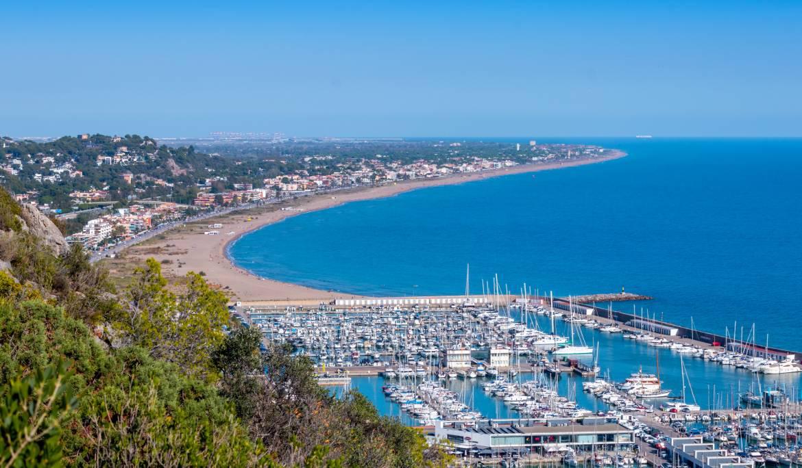 Imatge aèria de la platja de Castelldefels