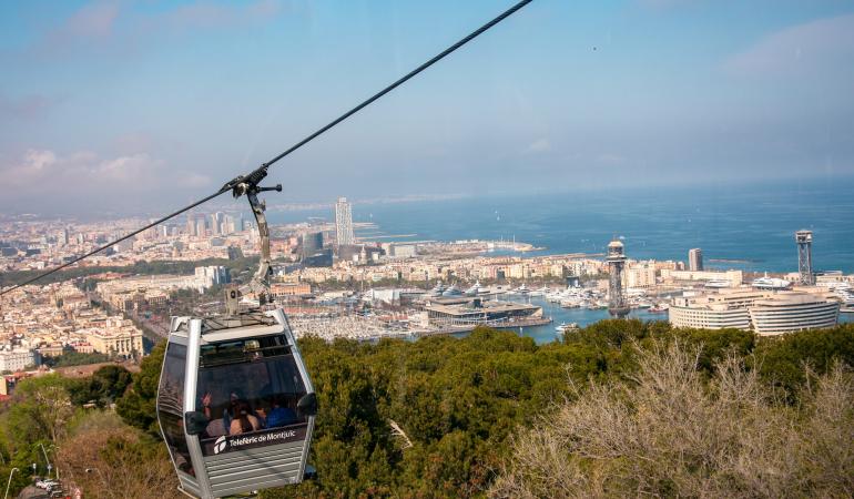 El Telefèric de Montjuïc a l'alça: rècord de viatges al 2023