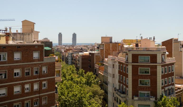 Vista aèria de l'Eixample de Barcelona.
