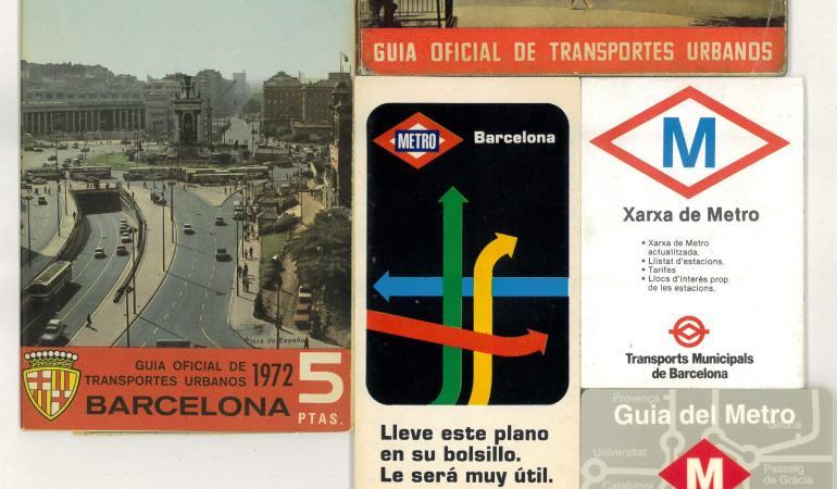 Imatge de cartells i pamflets informatius del metro